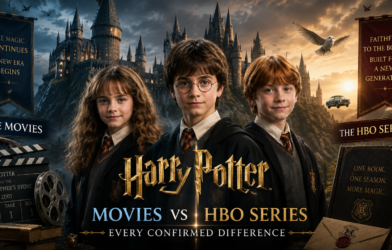 Harry Potter HBO Series vs Movies comparison featuring the new HBO cast at Hogwarts